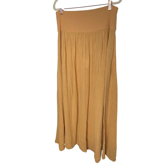 Free People Frances Maxi Skirt ONLY Buttons High Rise Peasant Boho Lagenlook S - Picture 11 of 12